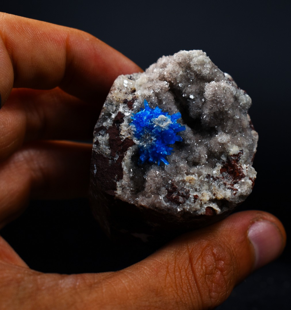 Rare Pentagonite Cluster with Stilbite On Matrix from Wagholi, Pune, India - 112 grams - Image 8