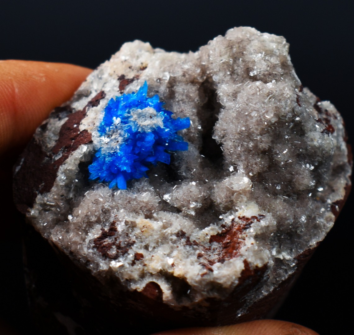 Rare Pentagonite Cluster with Stilbite On Matrix from Wagholi, Pune, India - 112 grams - Image 3