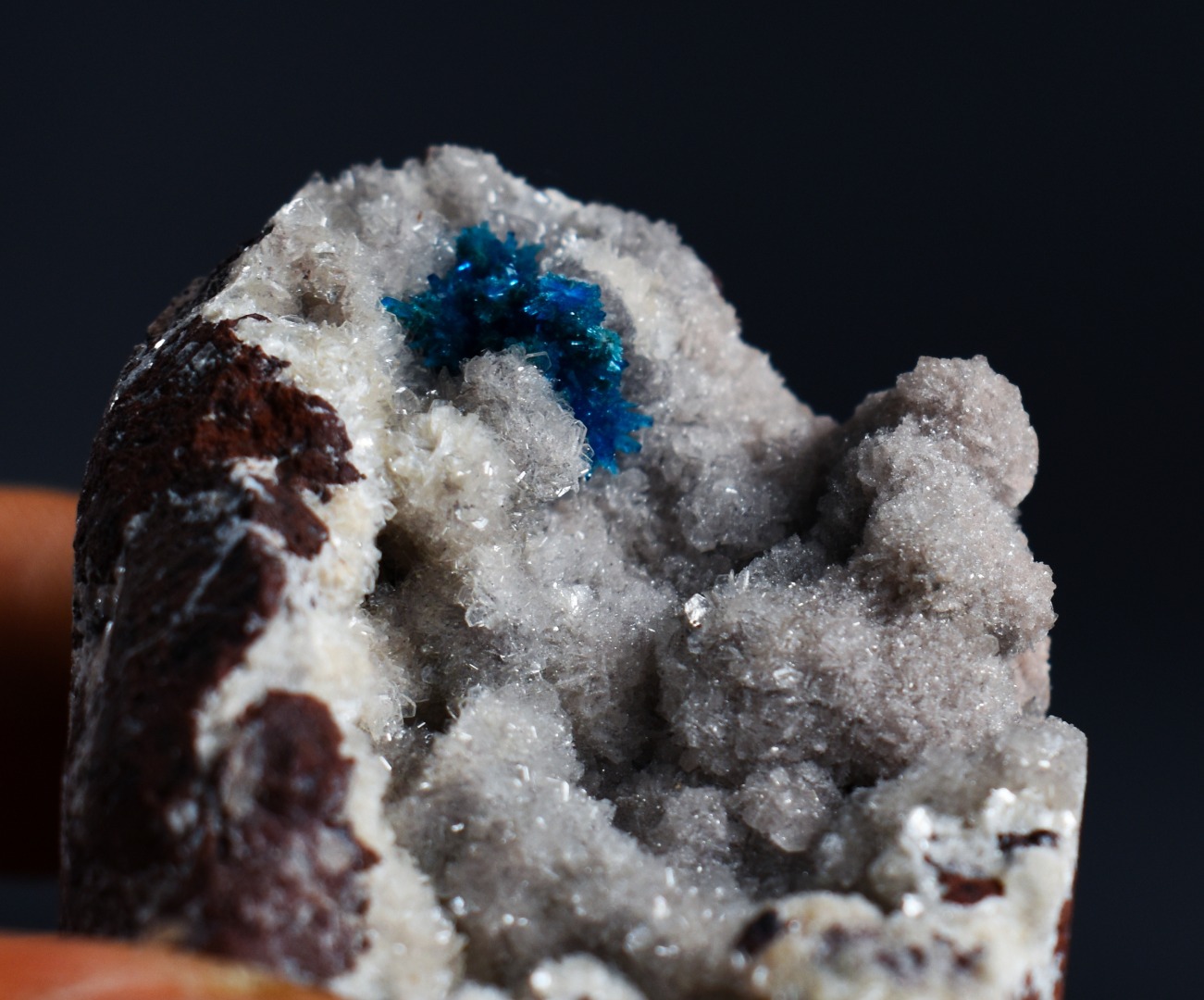 Rare Pentagonite Cluster with Stilbite On Matrix from Wagholi, Pune, India - 80 grams - Image 3