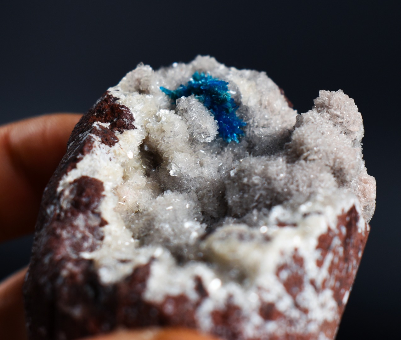 Rare Pentagonite Cluster with Stilbite On Matrix from Wagholi, Pune, India - 80 grams - Image 4