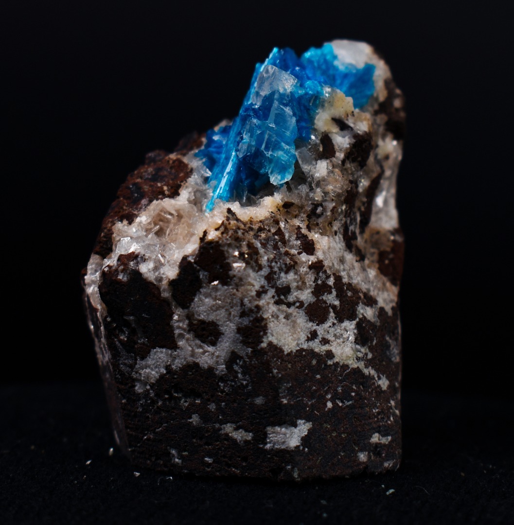 Rare Cavansite Cluster with Calcite & Stilbite On Matrix from Wagholi, Pune, India - 63 grams - Image 4