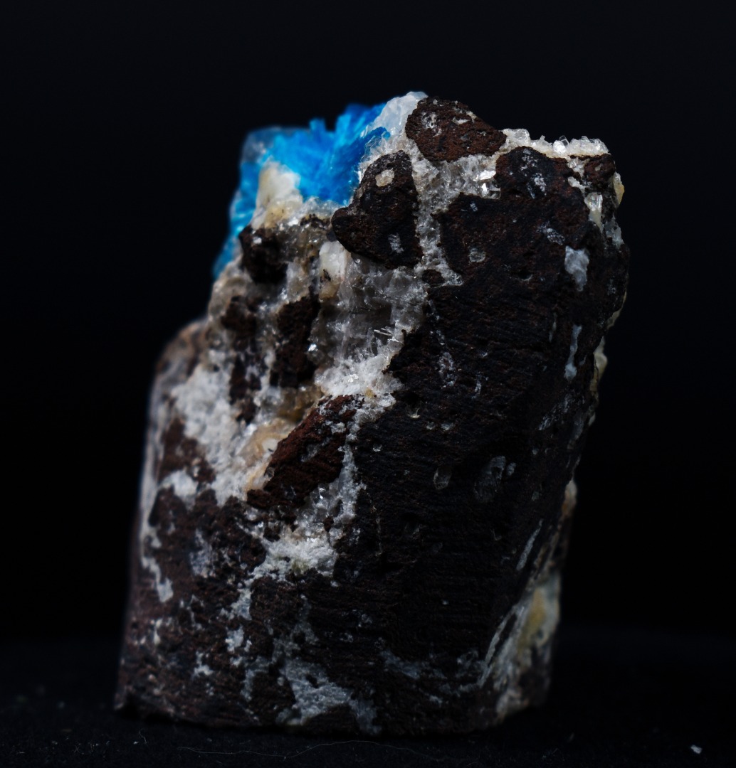 Rare Cavansite Cluster with Calcite & Stilbite On Matrix from Wagholi, Pune, India - 63 grams - Image 5