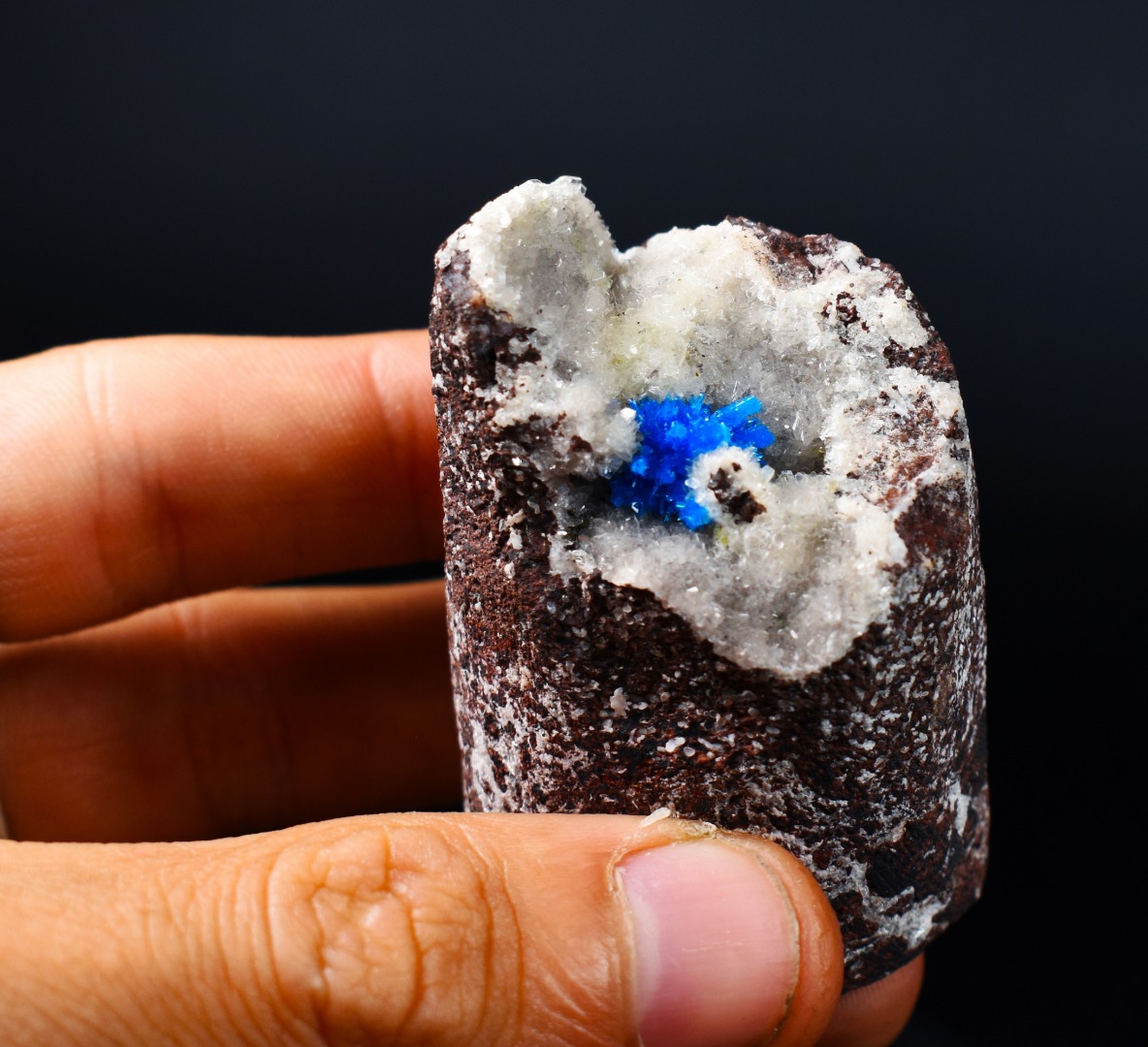 Rare Pentagonite Cluster with Stilbite On Matrix from Wagholi, Pune, India - 97 grams - Image 8