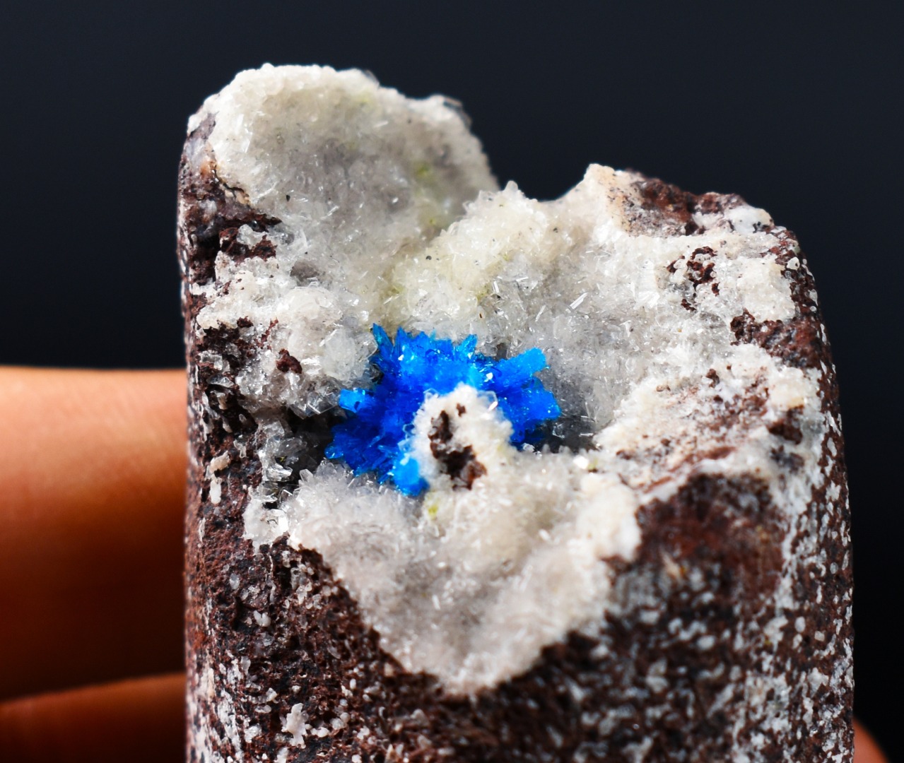 Rare Pentagonite Cluster with Stilbite On Matrix from Wagholi, Pune, India - 97 grams - Image 9