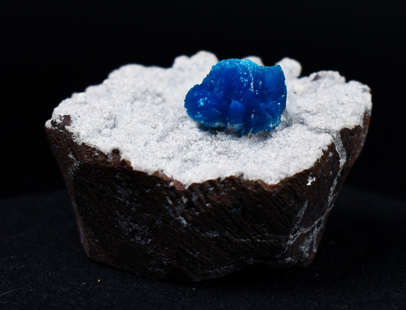 Rare Cavansite Cluster with Stilbite On Matrix from Wagholi, Pune, India - 68 grams - Image 2