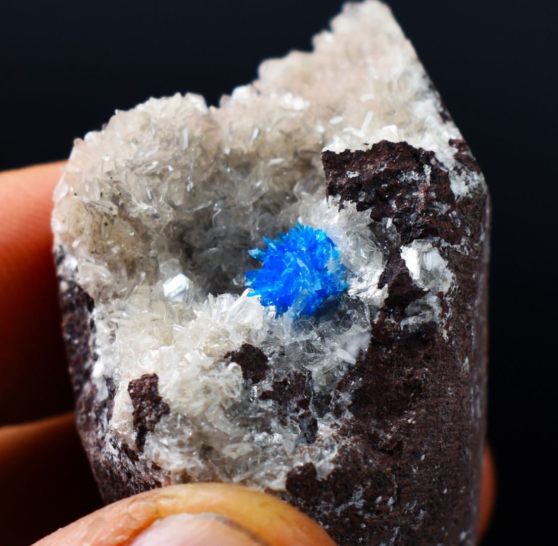 Rare Pentagonite Cluster with Stilbite On Matrix from Wagholi, Pune, India - 32 grams - Image 4