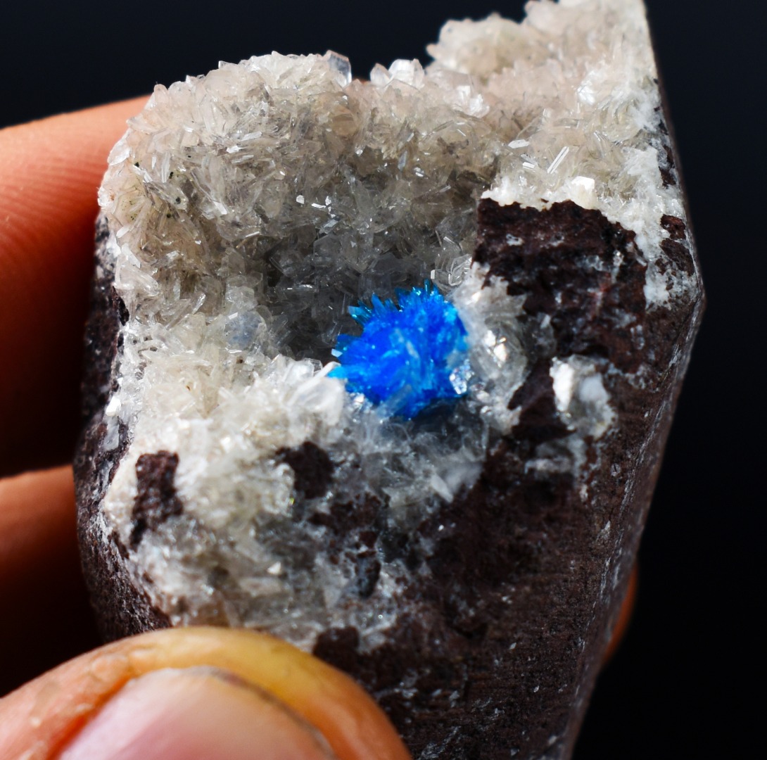 Rare Pentagonite Cluster with Stilbite On Matrix from Wagholi, Pune, India - 32 grams - Image 5