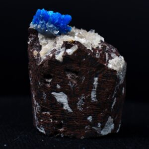 Rare Cavansite and Pentagonite Cluster with Stilbite On Matrix from Wagholi, Pune, India - 38 grams