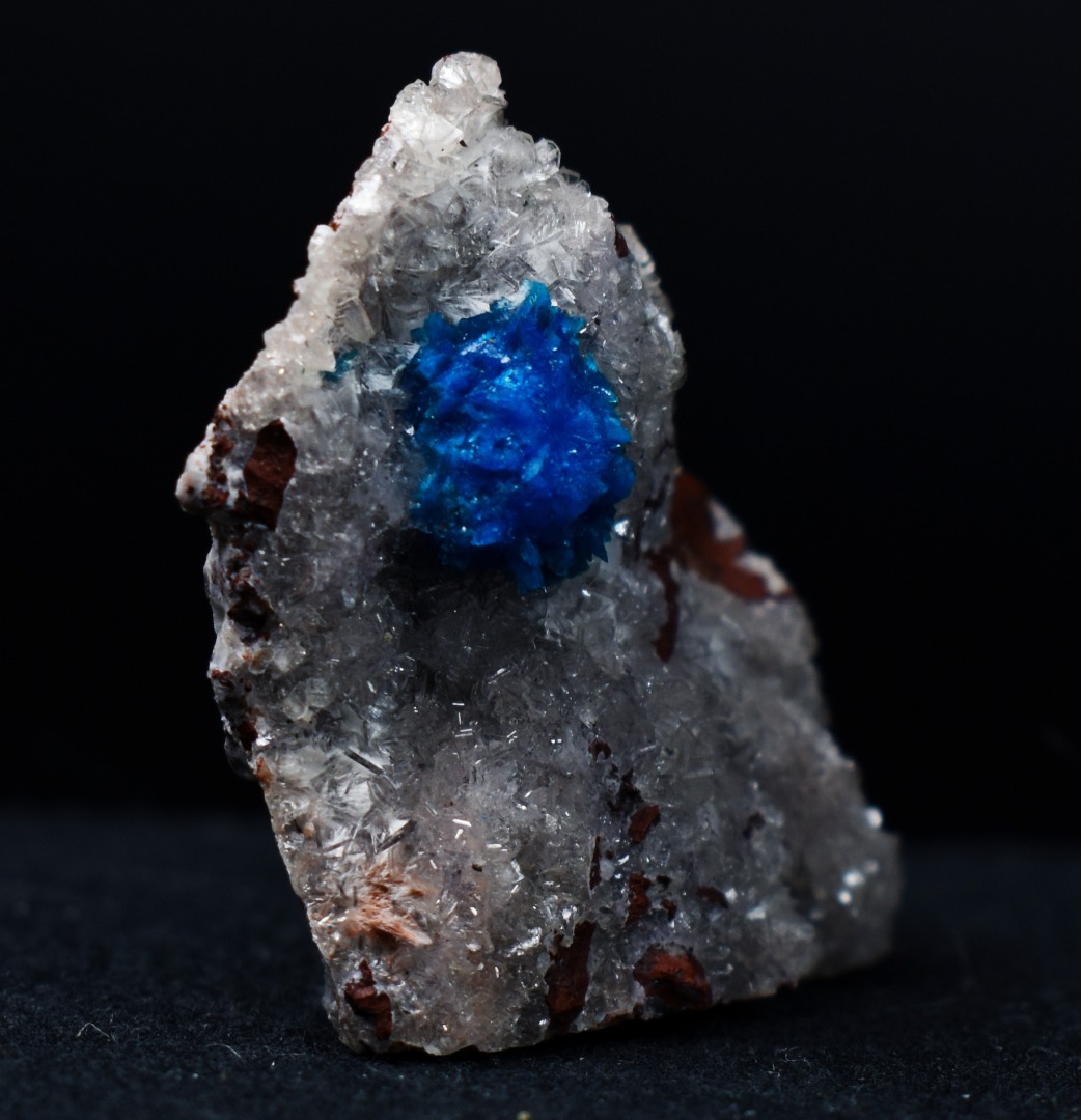 Rare Cavansite Cluster with Stilbite On Matrix from Wagholi, Pune, India - 18 grams - Image 2