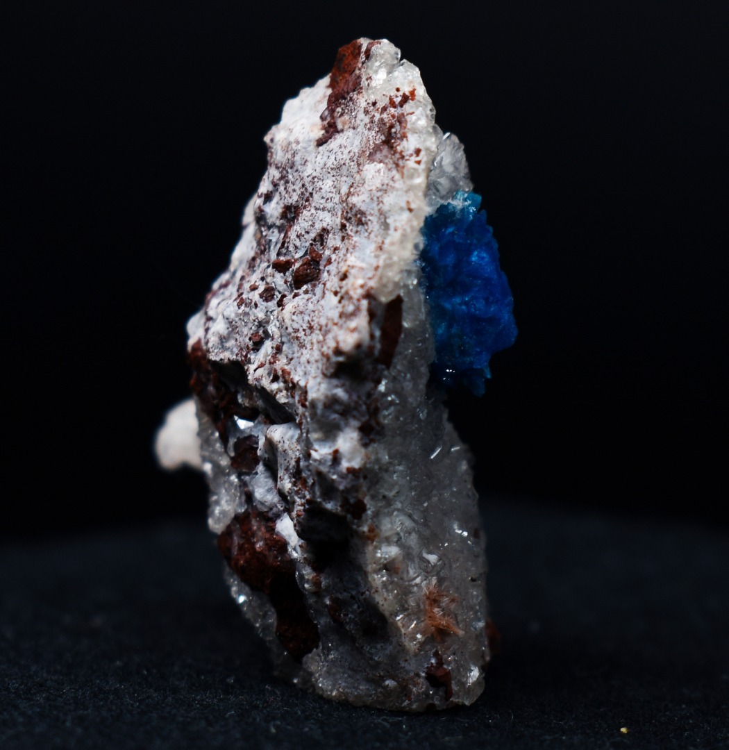 Rare Cavansite Cluster with Stilbite On Matrix from Wagholi, Pune, India - 18 grams - Image 3