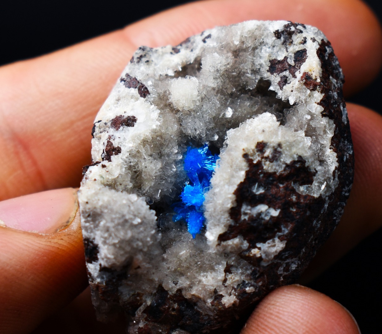 Rare Pentagonite Cluster with Stilbite On Matrix from Wagholi, Pune, India - 27 grams - Image 5