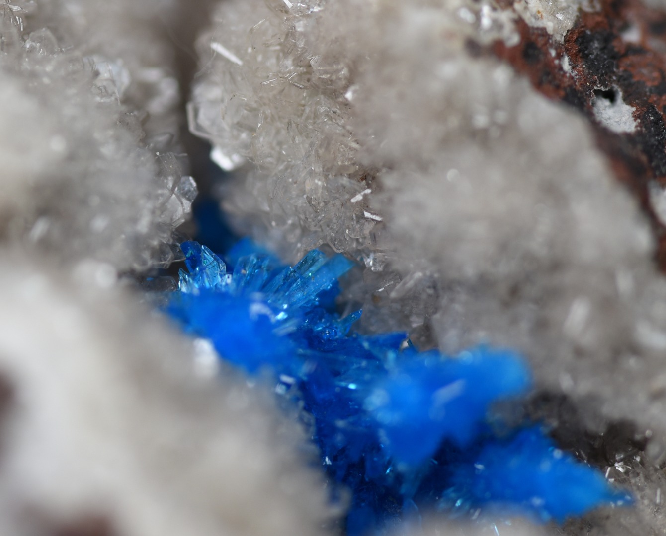 Rare Pentagonite Cluster with Stilbite On Matrix from Wagholi, Pune, India - 27 grams - Image 7