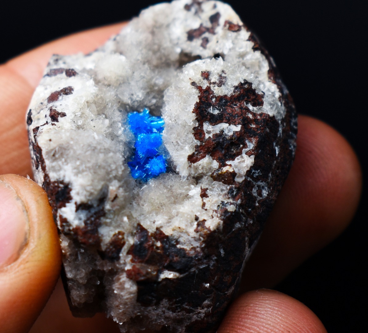 Rare Pentagonite Cluster with Stilbite On Matrix from Wagholi, Pune, India - 27 grams - Image 3