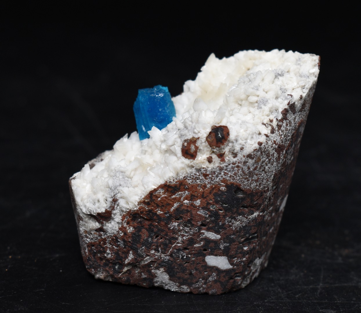 Rare Cavansite Cluster with Stilbite On Matrix from Wagholi, Pune, India - 105 grams - Image 3