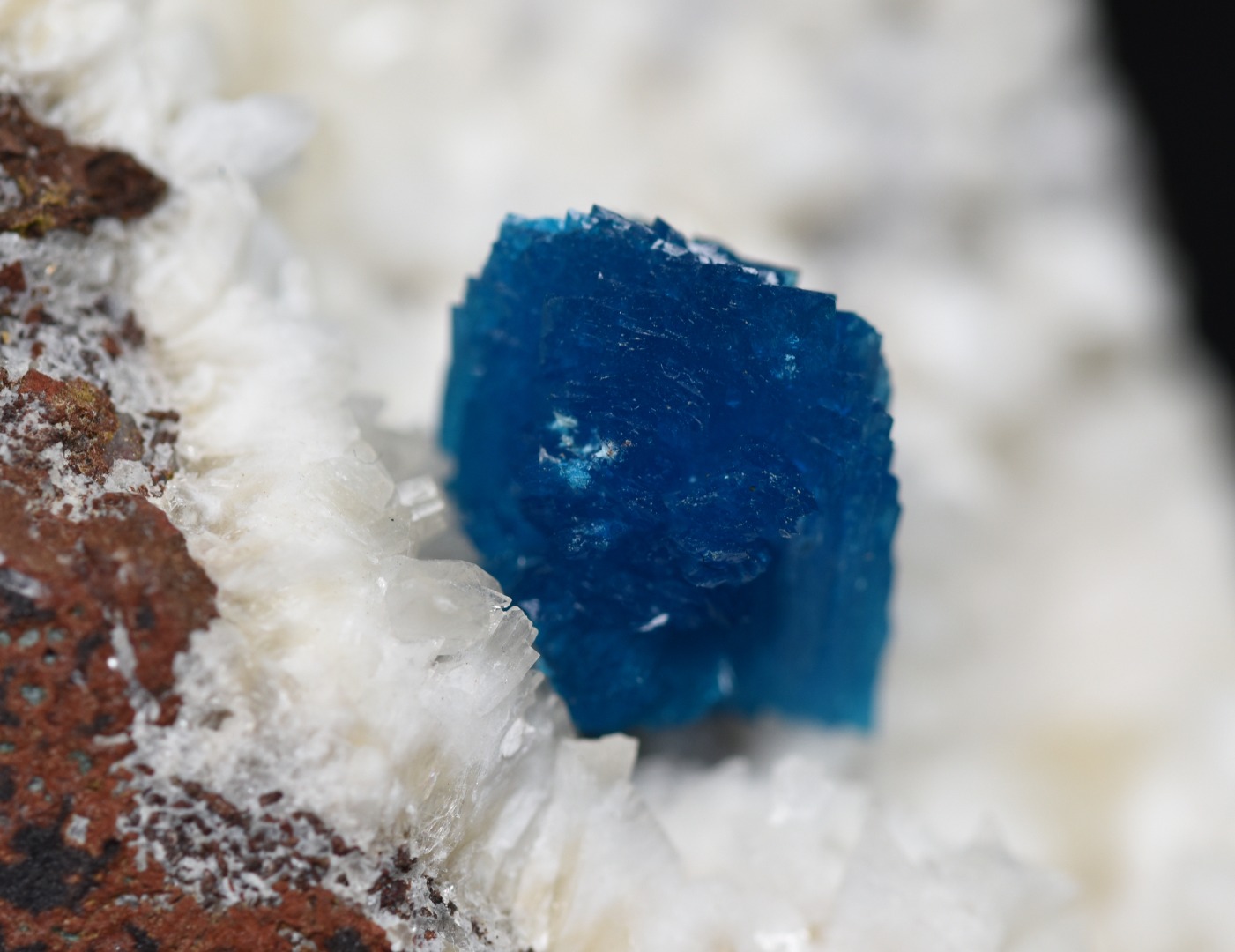 Rare Cavansite Cluster with Stilbite On Matrix from Wagholi, Pune, India - 105 grams - Image 5