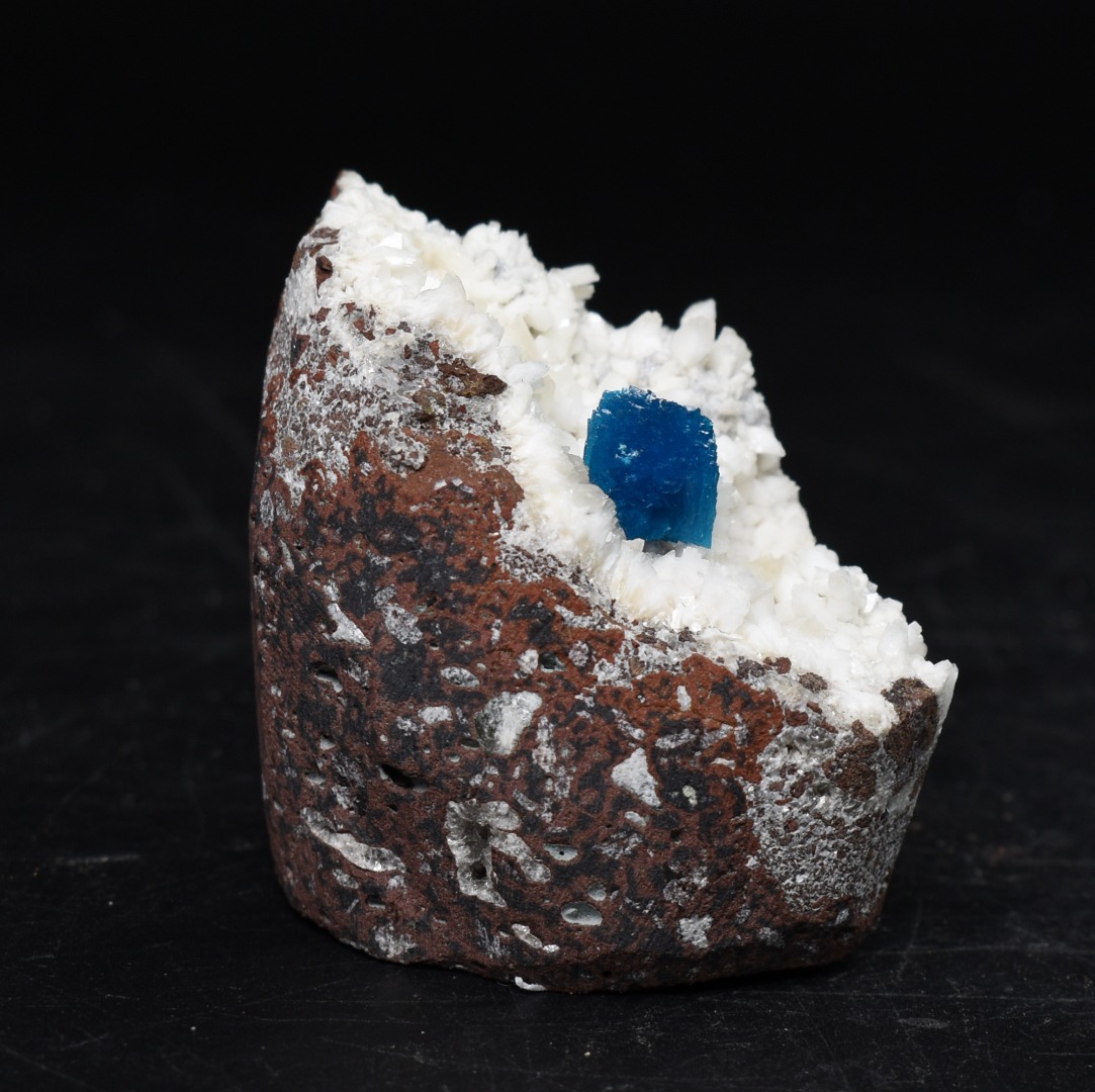 Rare Cavansite Cluster with Stilbite On Matrix from Wagholi, Pune, India - 105 grams - Image 2