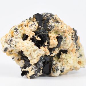 Lustrous Black Tourmaline On Feldspar - Raw Schorl Crystal Cluster - Natural Mineral Specimen - 29 Grams - Crystal Decor