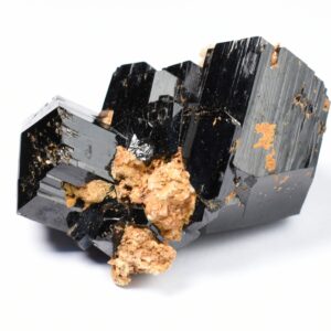 Lustrous Black Tourmaline On Feldspar - Raw Schorl Crystal Cluster - Natural Mineral Specimen - 67 Grams - Crystal Decor