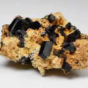 Lustrous Black Tourmaline On Feldspar - Raw Schorl Crystal Cluster - Natural Mineral Specimen - 47 Grams - Crystal Decor