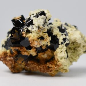 Lustrous Black Tourmaline On Feldspar - Raw Schorl Crystal Cluster - Natural Mineral Specimen - 20 Grams - Crystal Decor