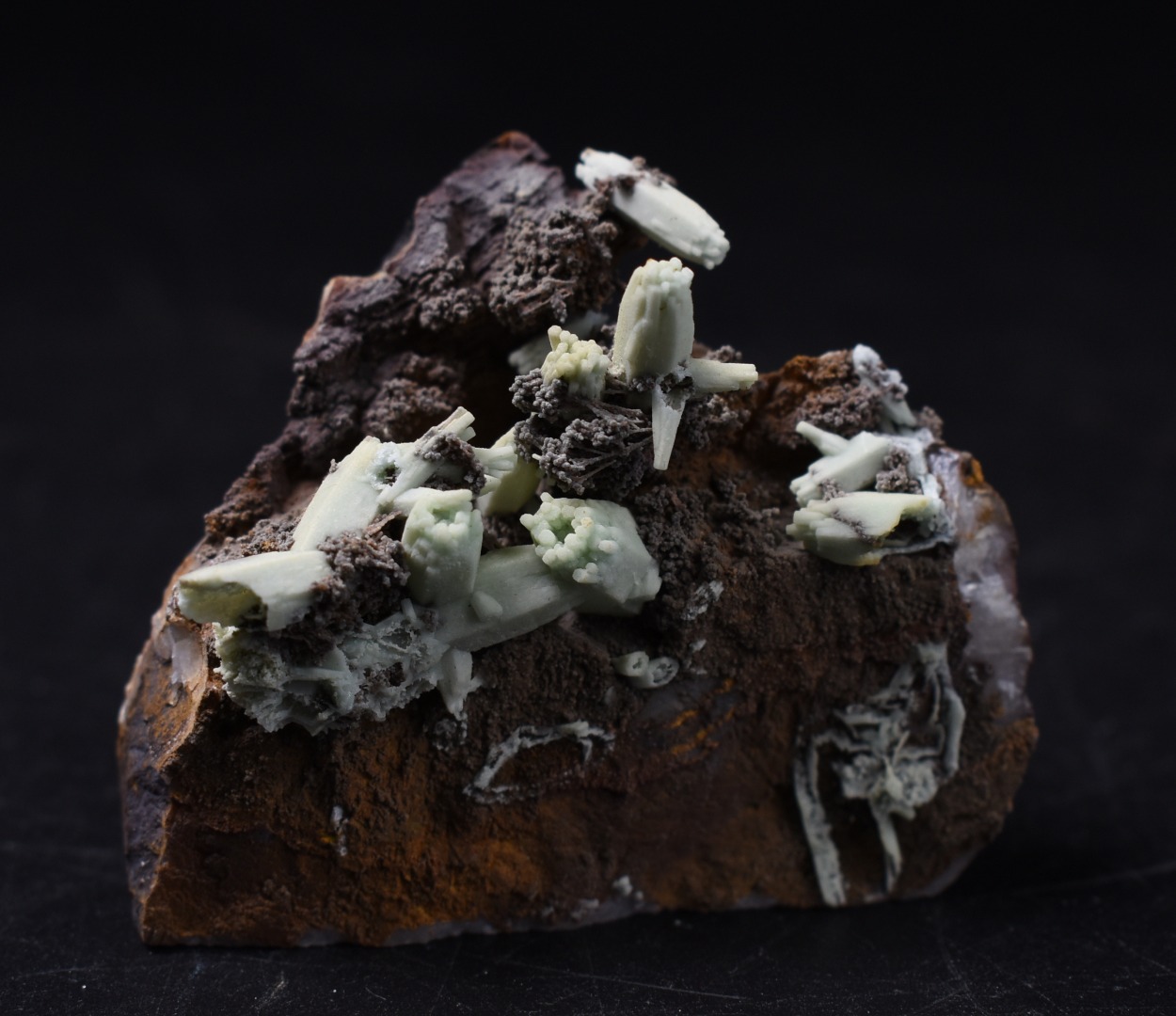 Rare Plumbogummite Cluster - Daoping Mine, China, Blue-Green Pseudomorphs after Pyromorphite - 53 grams