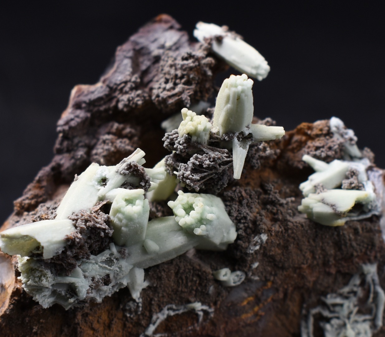 Rare Plumbogummite Cluster - Daoping Mine, China, Blue-Green Pseudomorphs after Pyromorphite - 53 grams - Image 2