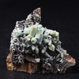 Rare Plumbogummite Cluster - Daoping Mine, China, Blue-Green Pseudomorphs after Pyromorphite - 52 grams