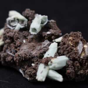Rare Plumbogummite Cluster with Cerussite - Daoping Mine, China, Blue-Green Pseudomorphs after Pyromorphite - 13 grams
